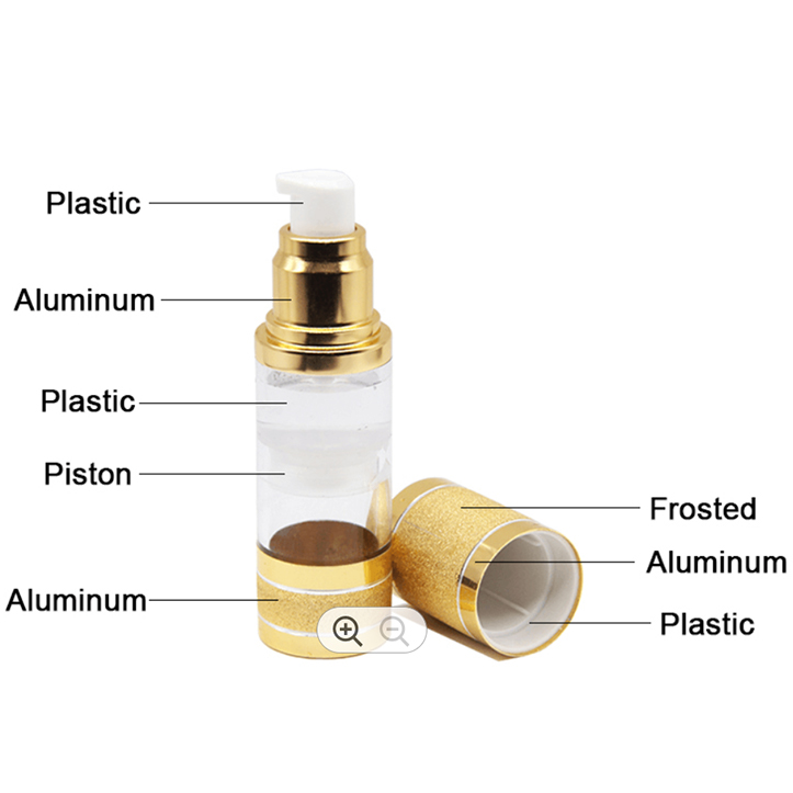 Airless Vacuum Round Bottle For High-end Cosmetic Isolation Cream